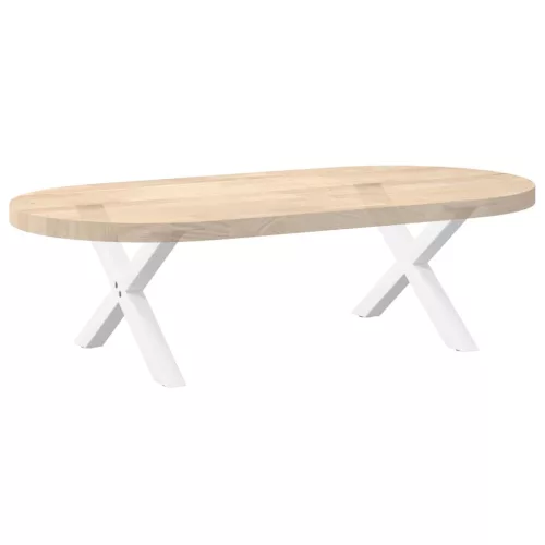  2 db fehér, X alakú acél dohányzóasztal láb 50 x (30-31) cm