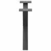  2 db antracitszürke X-alakú acél dohányzóasztal láb 50x(30-31) cm