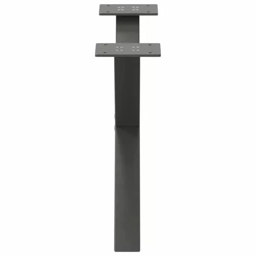  2 db antracitszürke X-alakú acél dohányzóasztal láb 50x(30-31) cm
