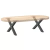  2 db antracitszürke X-alakú acél dohányzóasztal láb 50x(30-31) cm