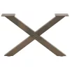  2 db X alakú natúr acél dohányzóasztal láb 50x(30-31) cm