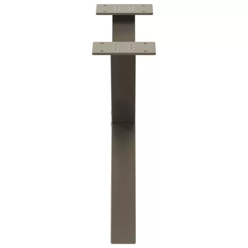  2 db X alakú natúr acél dohányzóasztal láb 50x(30-31) cm