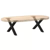  2 db fekete, X alakú acél dohányzóasztal láb 60 x (30-31) cm