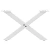  2 db fehér, X alakú acél dohányzóasztal láb 60 x (30-31) cm