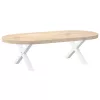  2 db fehér, X alakú acél dohányzóasztal láb 60 x (30-31) cm