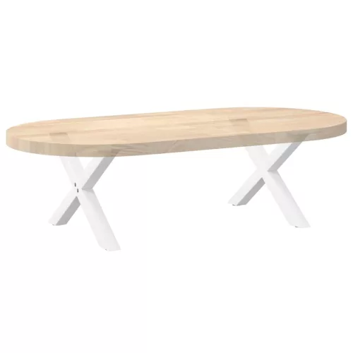  2 db fehér, X alakú acél dohányzóasztal láb 60 x (30-31) cm