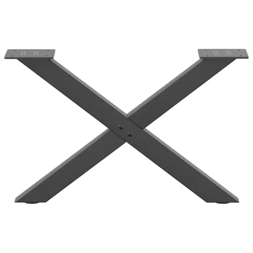  2 db antracitszürke X-alakú acél dohányzóasztal láb 60x(30-31) cm