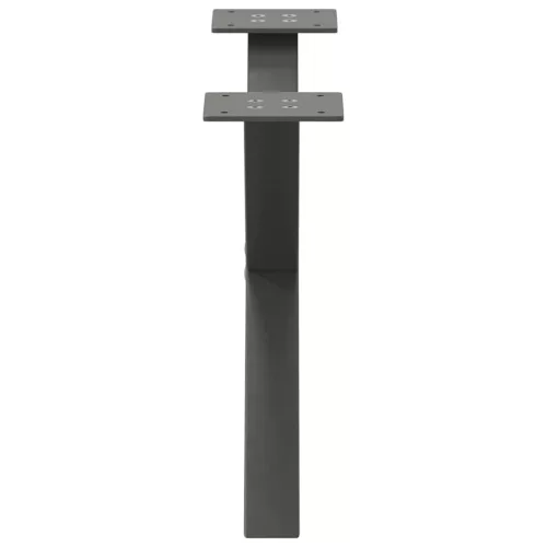 2 db antracitszürke X-alakú acél dohányzóasztal láb 60x(30-31) cm