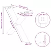  2 db antracitszürke X-alakú acél dohányzóasztal láb 60x(30-31) cm