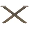  2 db X alakú natúr acél dohányzóasztal láb 60 x (30-31) cm