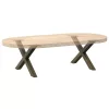  2 db X alakú natúr acél dohányzóasztal láb 60 x (30-31) cm