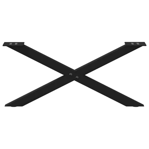  2 db fekete, X alakú acél dohányzóasztal láb 70 x (30-31) cm