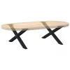  2 db fekete, X alakú acél dohányzóasztal láb 70 x (30-31) cm