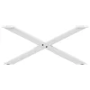  2 db fehér, X alakú dohányzóasztal láb 70 x (30-31) cm acél