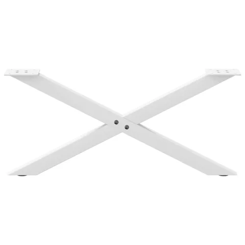  2 db fehér, X alakú dohányzóasztal láb 70 x (30-31) cm acél