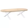  2 db fehér, X alakú dohányzóasztal láb 70 x (30-31) cm acél