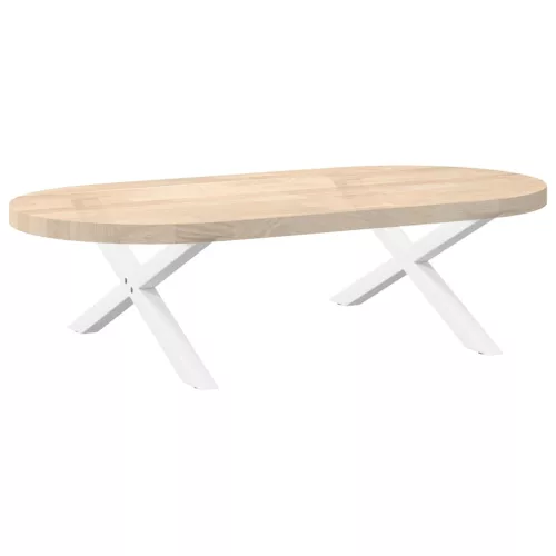  2 db fehér, X alakú dohányzóasztal láb 70 x (30-31) cm acél