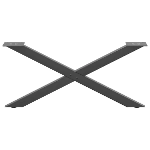  2 db antracitszürke X-alakú acél dohányzóasztal láb 70x(30-31) cm