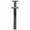  2 db antracitszürke X-alakú acél dohányzóasztal láb 70x(30-31) cm