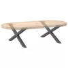  2 db antracitszürke X-alakú acél dohányzóasztal láb 70x(30-31) cm