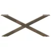  2 db X alakú natúr acél dohányzóasztal láb 70x(30-31) cm