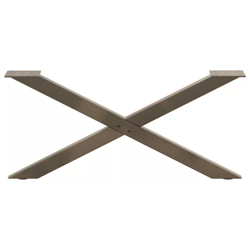  2 db X alakú natúr acél dohányzóasztal láb 70x(30-31) cm