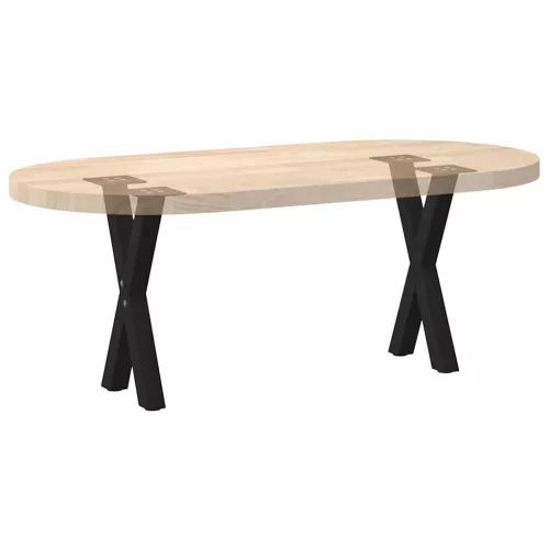  2 db fekete, X alakú acél dohányzóasztal láb 28 x (42-43) cm