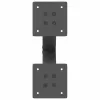  2 db antracitszürke X-alakú acél dohányzóasztal láb 28 x (42-43) cm
