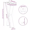  2 db fekete, X alakú acél dohányzóasztal láb 38 x (42-43) cm