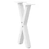  2 db fehér, X alakú dohányzóasztal láb, 38 x (42-43) cm, acél