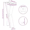  2 db fehér, X alakú dohányzóasztal láb, 38 x (42-43) cm, acél