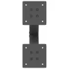  2 db antracitszürke X-alakú acél dohányzóasztal láb 38x(42-43) cm