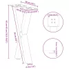  2 db antracitszürke X-alakú acél dohányzóasztal láb 38x(42-43) cm