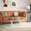  2 db fehér, X alakú acél dohányzóasztal láb 50 x (42-43) cm