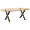  2 db X alakú natúr acél dohányzóasztal láb 60 x (42-43) cm