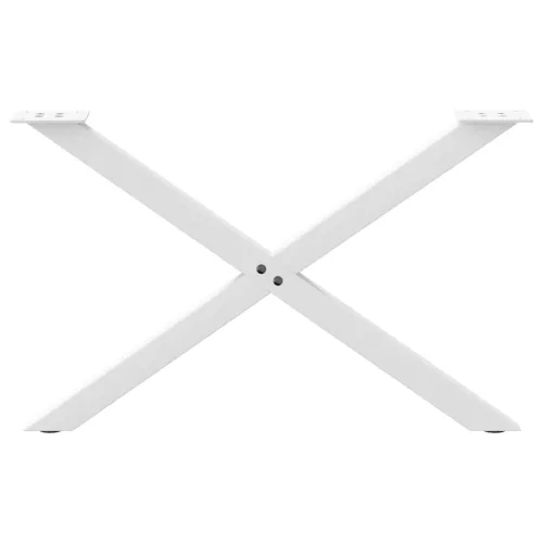  2 db fehér, X alakú dohányzóasztal láb 70 x (42-43) cm acél