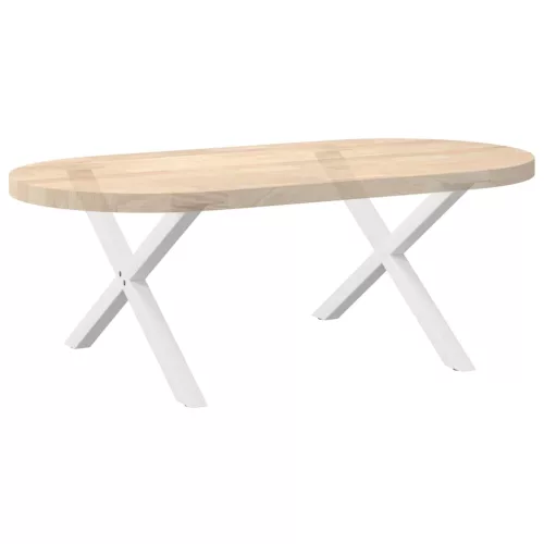  2 db fehér, X alakú dohányzóasztal láb 70 x (42-43) cm acél