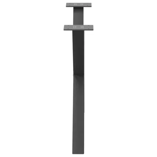  2 db antracitszürke X-alakú acél dohányzóasztal láb 70 x (42-43) cm