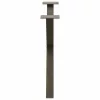  2 db X alakú natúr acél dohányzóasztal láb 70 x (42-43) cm