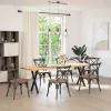  2 db X alakú étkezőasztal láb fekete acél 50 x (72-73) cm