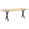  2 db X alakú étkezőasztal láb fekete acél 50 x (72-73) cm