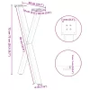  2 db X alakú étkezőasztal láb fekete acél 50 x (72-73) cm