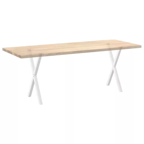  2 db fehér, X alakú étkezőasztal láb 50 x (72-73) cm acél étkezőasztalhoz