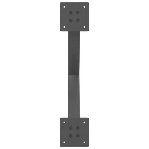  2 db antracitszürke X-alakú acél étkezőasztalláb 50x(72-73) cm