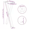  2 db antracitszürke X-alakú acél étkezőasztalláb 50x(72-73) cm