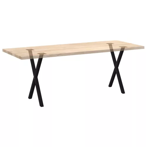  2 db X alakú étkezőasztal láb fekete acél 57 x (72-73) cm