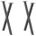  2 db antracitszürke X-alakú acél étkezőasztalláb 57x(72-73) cm