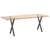  2 db antracitszürke X-alakú acél étkezőasztalláb 57x(72-73) cm
