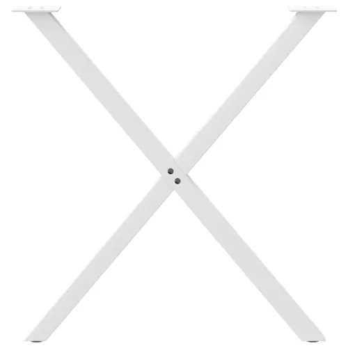  2 db X alakú étkezőasztal láb fehér 70 x (72-73) cm acél étkezőasztal láb
