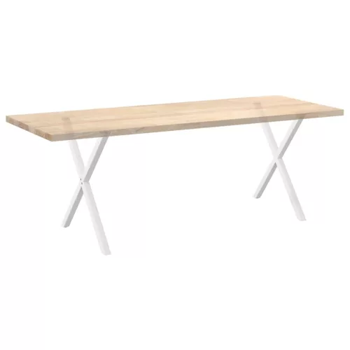  2 db X alakú étkezőasztal láb fehér 70 x (72-73) cm acél étkezőasztal láb